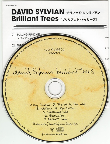 cds & lyric sheet, Sylvian, David - Brilliant Trees